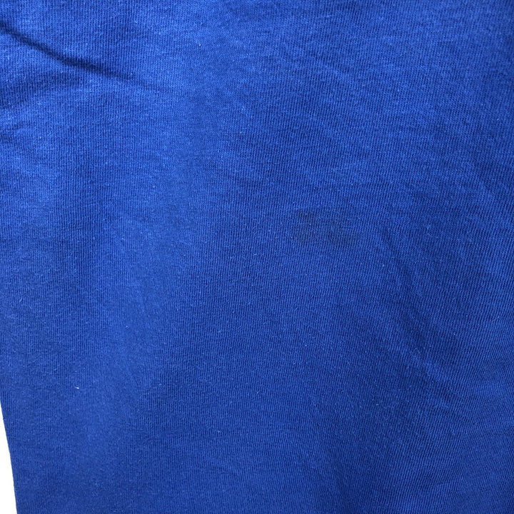 90'S Hanes BEEFY-T Blue Tag Printed T-Shirt Made in USA Men's Size L Vintage cotton blue type Vintage Second Hand