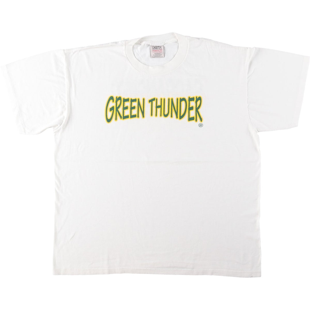 90's ONEITA POWER cotton white type Vintage Second Hand
