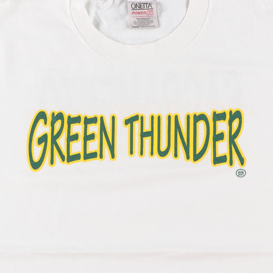 90's ONEITA POWER cotton white type Vintage Second Hand