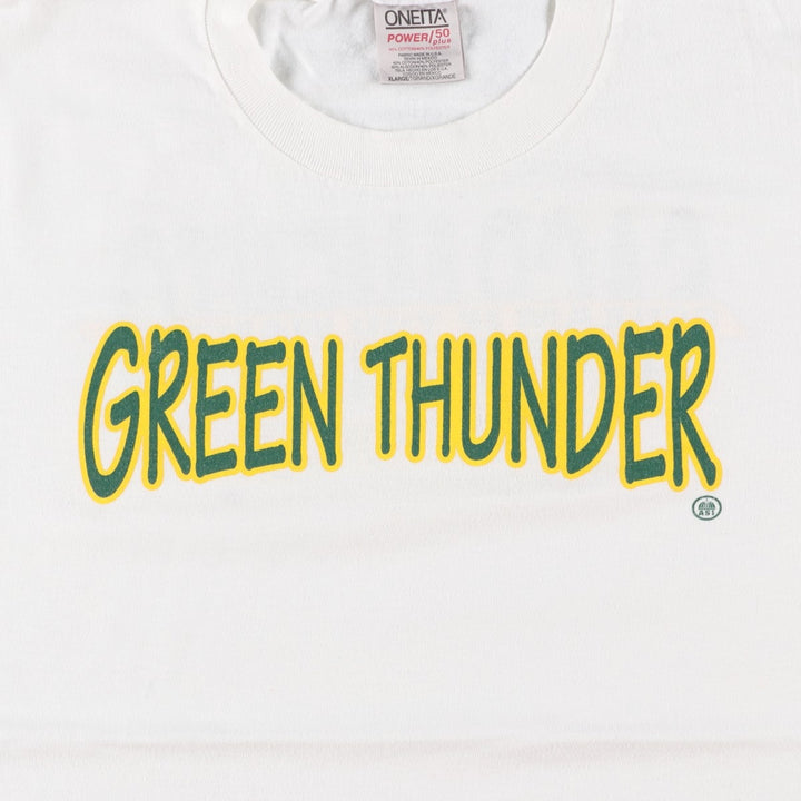 90's ONEITA POWER cotton white type Vintage Second Hand