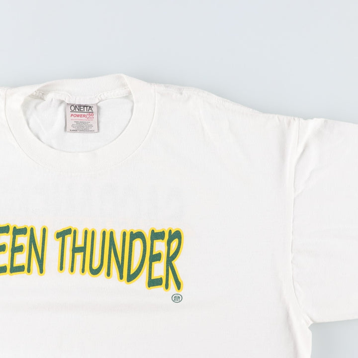 90's ONEITA POWER cotton white type Vintage Second Hand