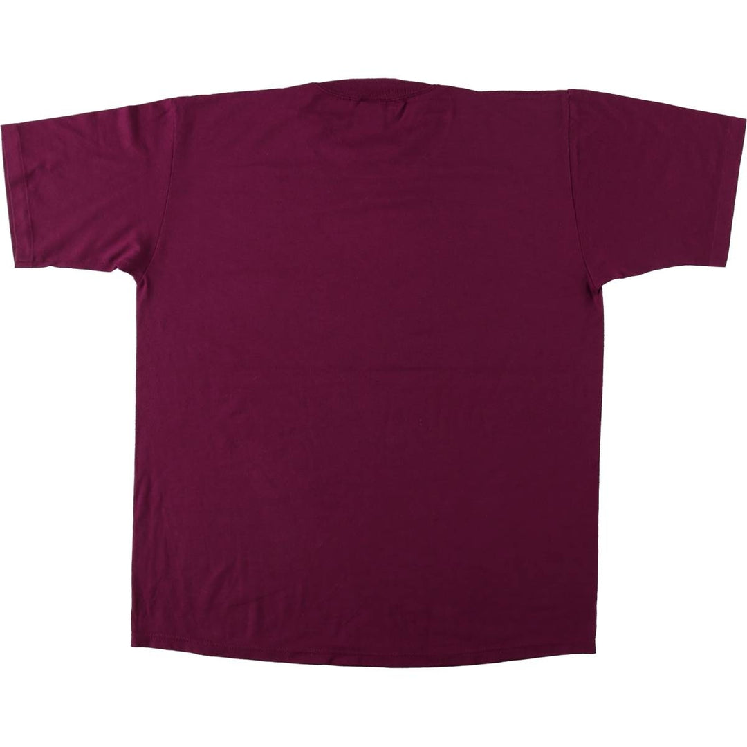 90'S Jerzees Art T-Shirt, Made in USA, Men's XL equivalent, Vintage cotton wine-red Vintage Second Hand
