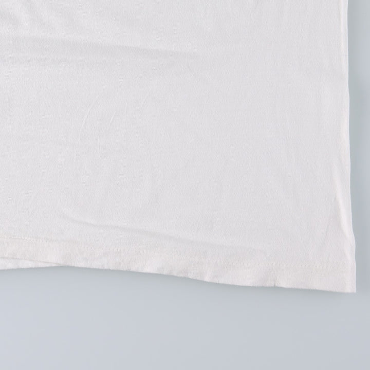 90'S message print T-shirt, men's size XL equivalent, vintage. unclear white type Vintage Second Hand