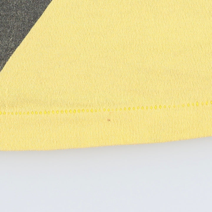 90'S Fruit of the Loom printed T-shirt, made in the USA, men's XL size, vintage cotton yellow type Vintage Second Hand