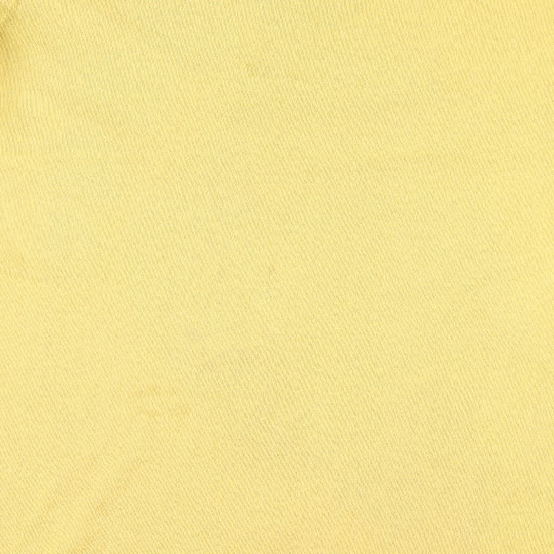 90'S Fruit of the Loom printed T-shirt, made in the USA, men's XL size, vintage cotton yellow type Vintage Second Hand