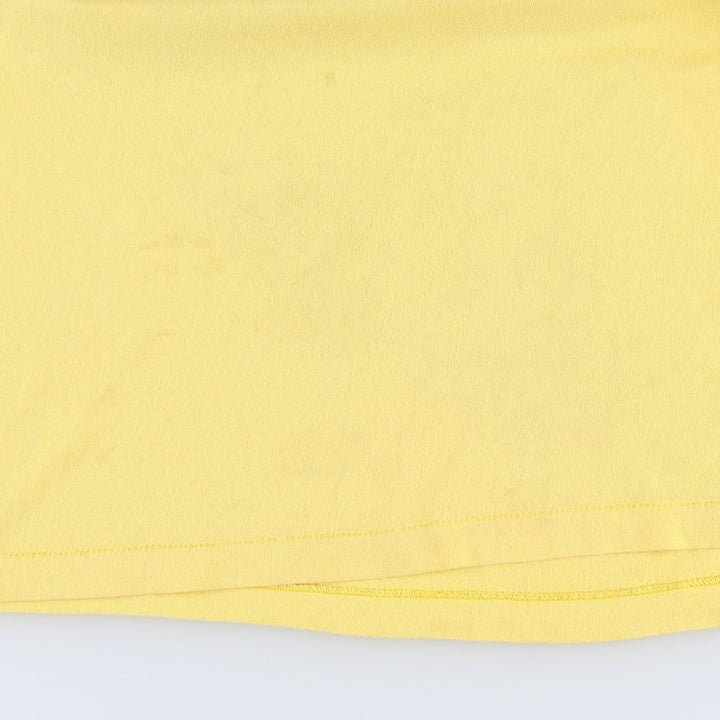 90'S Fruit of the Loom printed T-shirt, made in the USA, men's XL size, vintage cotton yellow type Vintage Second Hand