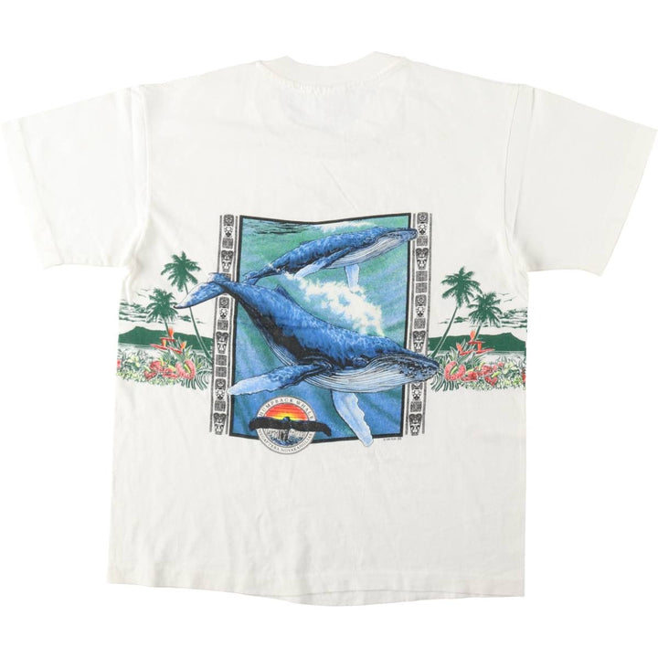 90'S Anvil souvenir T-shirt, made in USA, men's size M. cotton white type Vintage Second Hand