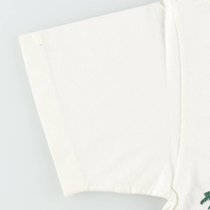 90'S Anvil souvenir T-shirt, made in USA, men's size M. cotton white type Vintage Second Hand
