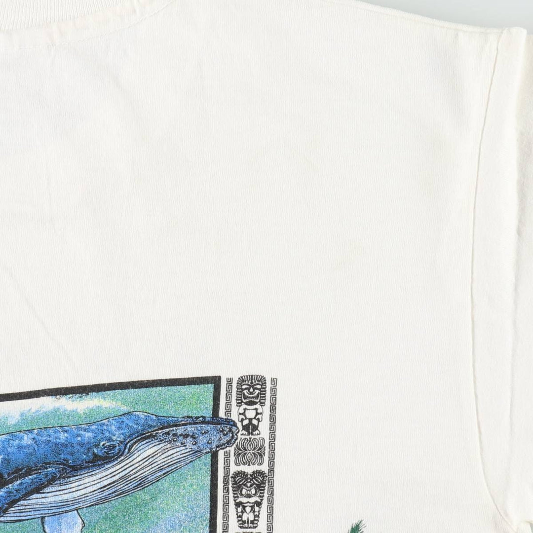 90'S Anvil souvenir T-shirt, made in USA, men's size M. cotton white type Vintage Second Hand
