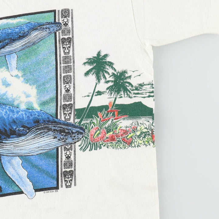 90'S Anvil souvenir T-shirt, made in USA, men's size M. cotton white type Vintage Second Hand