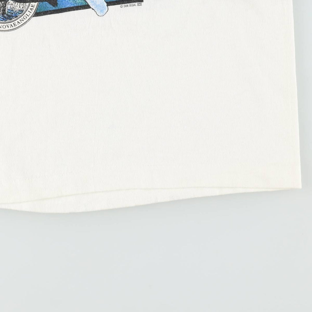 90'S Anvil souvenir T-shirt, made in USA, men's size M. cotton white type Vintage Second Hand
