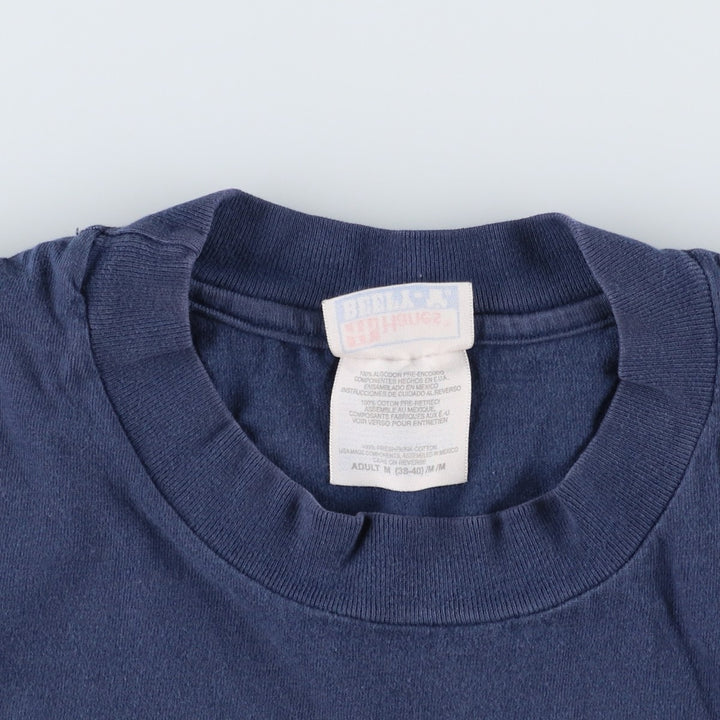 90'S Hanes BEEFY-T Print T-Shirt, Men's Size M (approx.), Vintage cotton navy blue type Vintage Second Hand