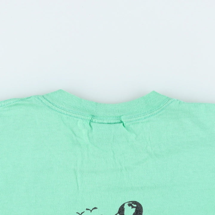 90'S ONEITA CONVENTION DESIGNS inc. Printed T-shirt, Made in USA, Men's Size M (approx.), Vintage cotton Emerald green Vintage Second Hand
