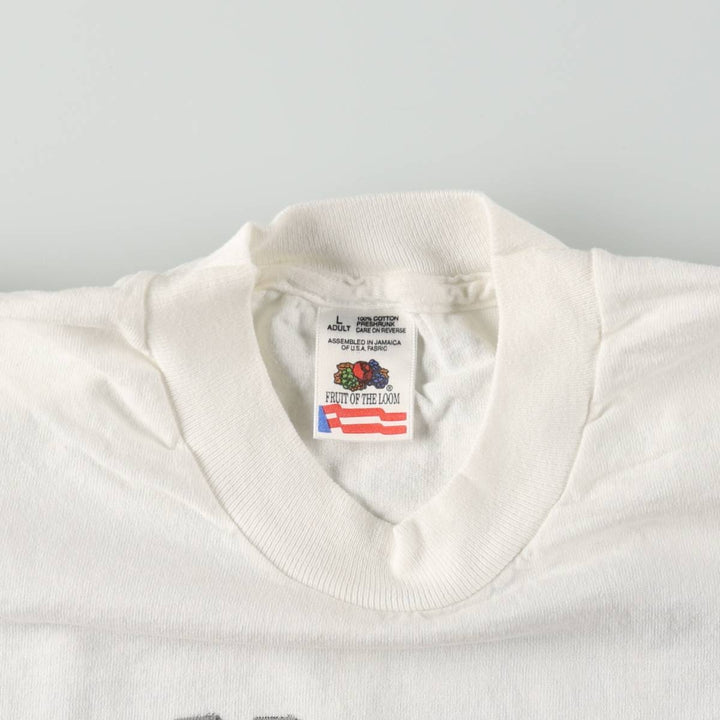 90'S Fruit of the Loom New York City Marathon Print T-Shirt (Men's Size L) cotton white type Vintage Second Hand