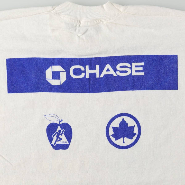 90'S Fruit of the Loom New York City Marathon Print T-Shirt (Men's Size L) cotton white type Vintage Second Hand