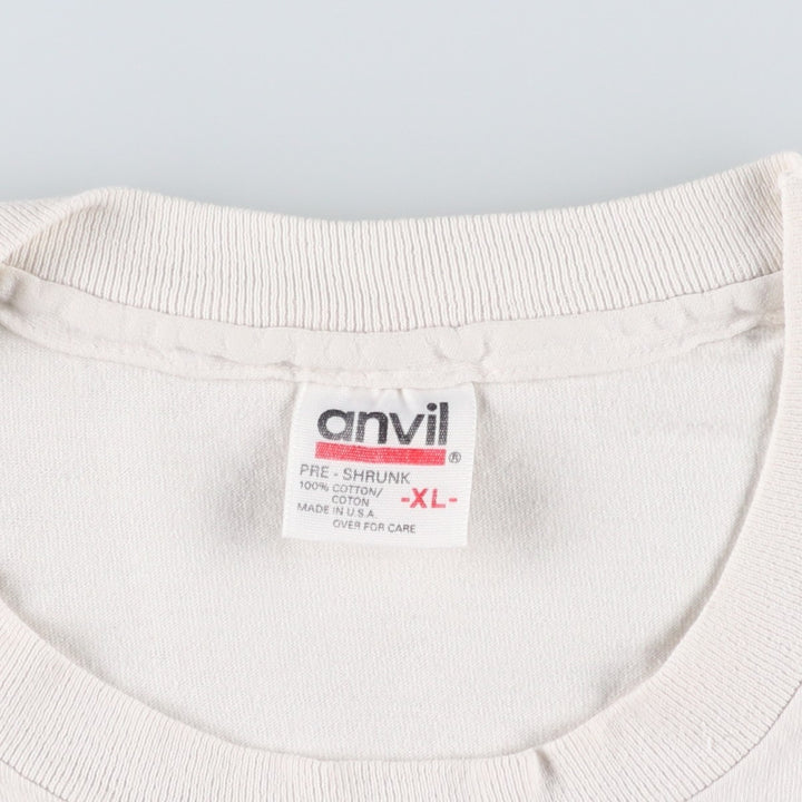 90'S Anvil Shark Pattern Print T-Shirt, Made in USA, Men's XL (approx.), Vintage cotton white type Vintage Second Hand