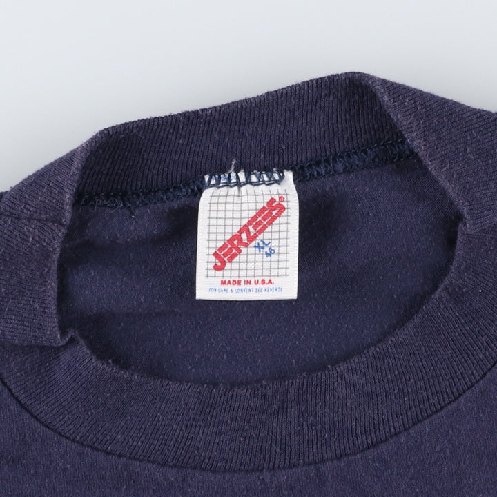 80s-90'S Jerzees Duck Pattern Print T-Shirt, Made in USA, Men's XL equivalent, Vintage cotton navy blue type Vintage Second Hand