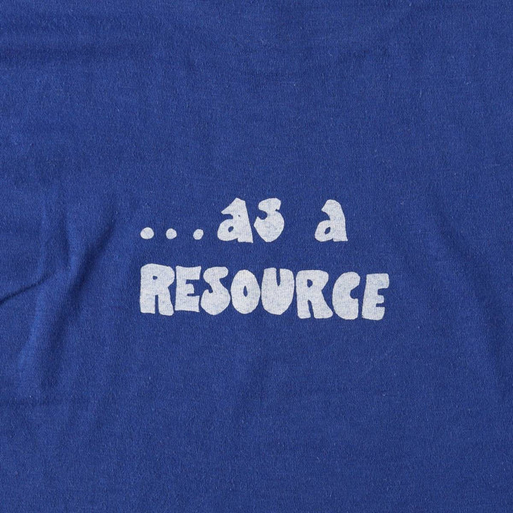 ~90'S Touch of Gold Print T-Shirt, Made in USA, Men's XL equivalent, Vintage polyester blue type Vintage Second Hand