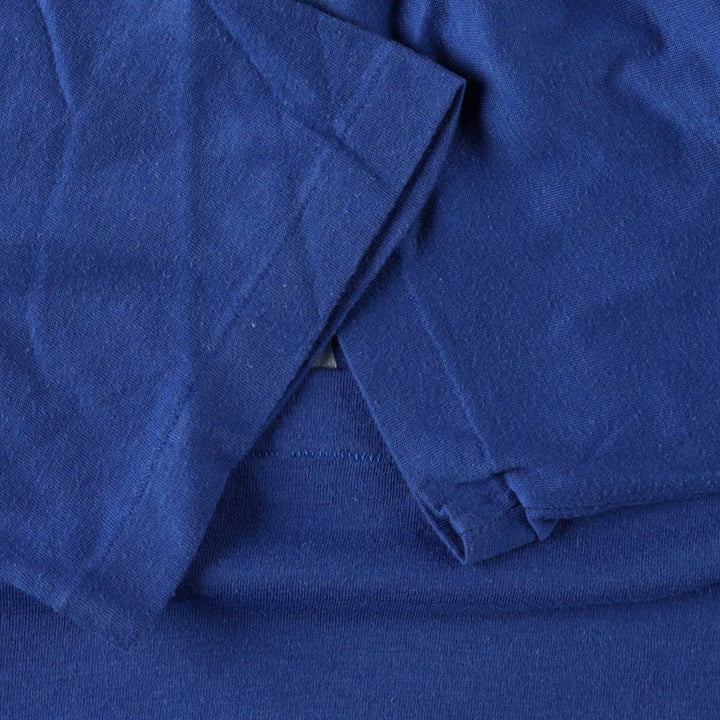 ~90'S Touch of Gold Print T-Shirt, Made in USA, Men's XL equivalent, Vintage polyester blue type Vintage Second Hand