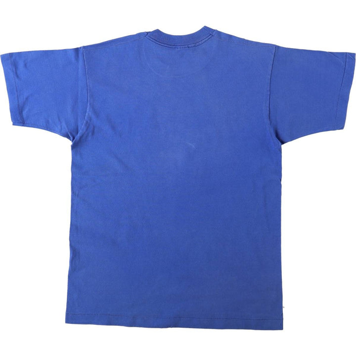 90'S Fruit of the Loom printed T-shirt, made in the USA, men's size L (approx.) cotton blue type Vintage Second Hand