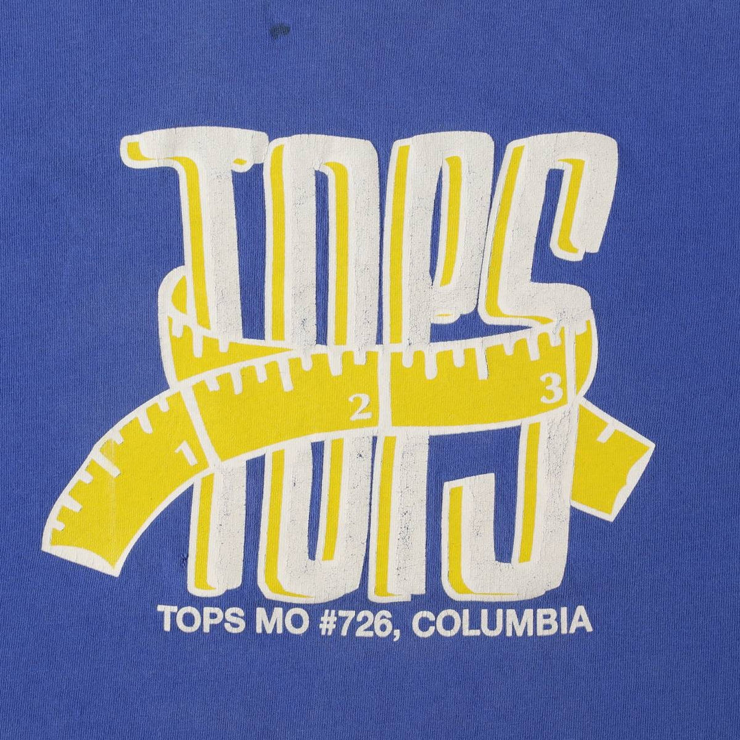 90'S Fruit of the Loom printed T-shirt, made in the USA, men's size L (approx.) cotton blue type Vintage Second Hand