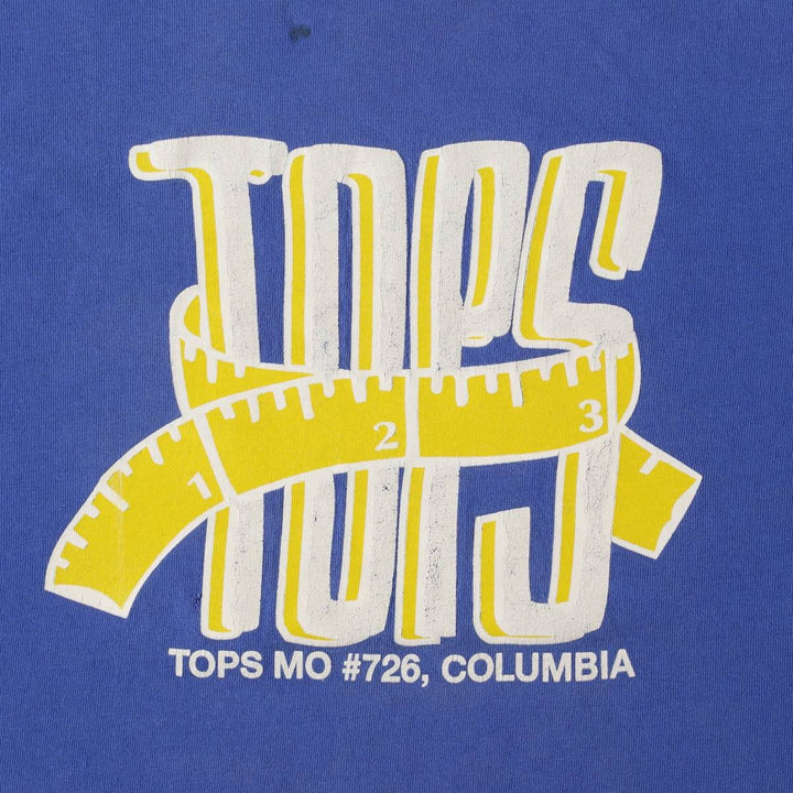 90'S Fruit of the Loom printed T-shirt, made in the USA, men's size L (approx.) cotton blue type Vintage Second Hand