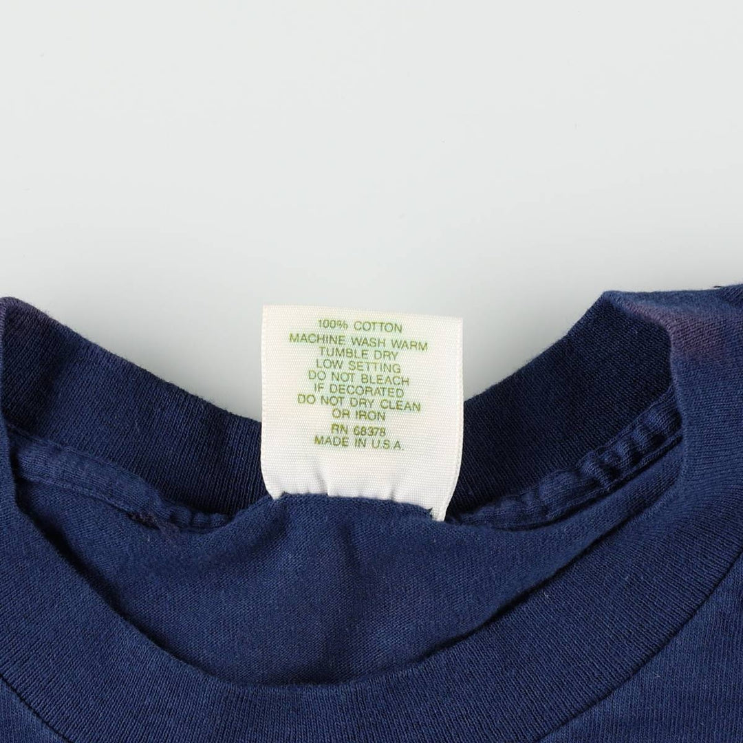 90'S TENNESSEE RIVER Military Print T-Shirt, Made in USA, Men's Size L (Equivalent), Vintage cotton navy blue type Vintage Second Hand