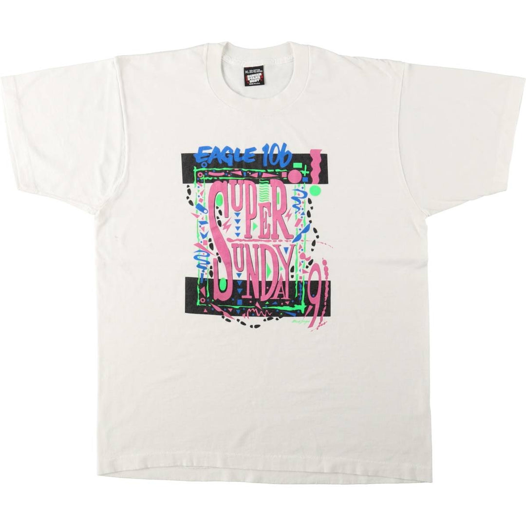 90'S Screen Stars Best Printed T-shirt Made in USA Men's XL Vintage cotton white type Vintage Second Hand