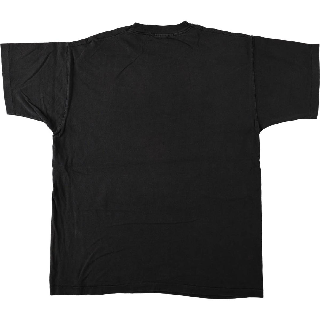 90'S Fruit of the Loom printed T-shirt, men's XL size, vintage cotton black type Vintage Second Hand