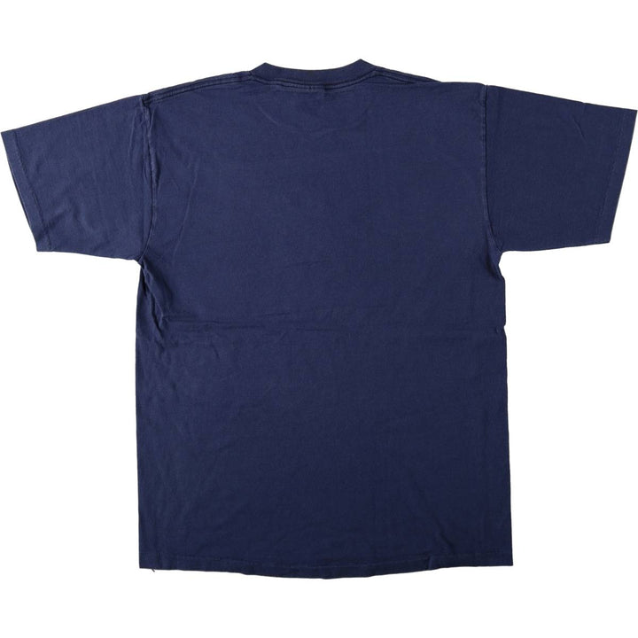 90'S ONEITA POWER PRO Floral Print T-Shirt, Made in USA, Men's Size L (Equivalent), Vintage cotton navy blue type Vintage Second Hand