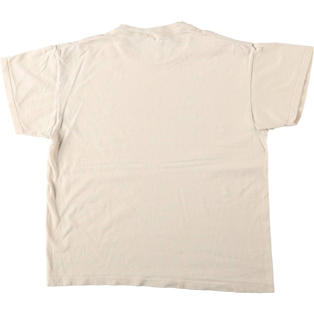 90'S Delta (DELTA) Dog Print T-Shirt, Made in USA, Men's XL (approx.) Vintage cotton Beige type Vintage Second Hand