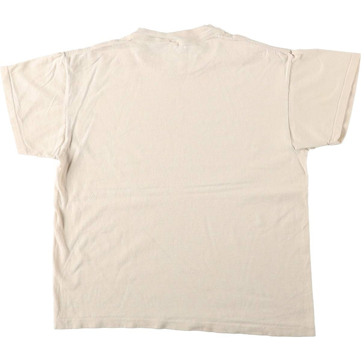 90'S Delta (DELTA) Dog Print T-Shirt, Made in USA, Men's XL (approx.) Vintage cotton Beige type Vintage Second Hand
