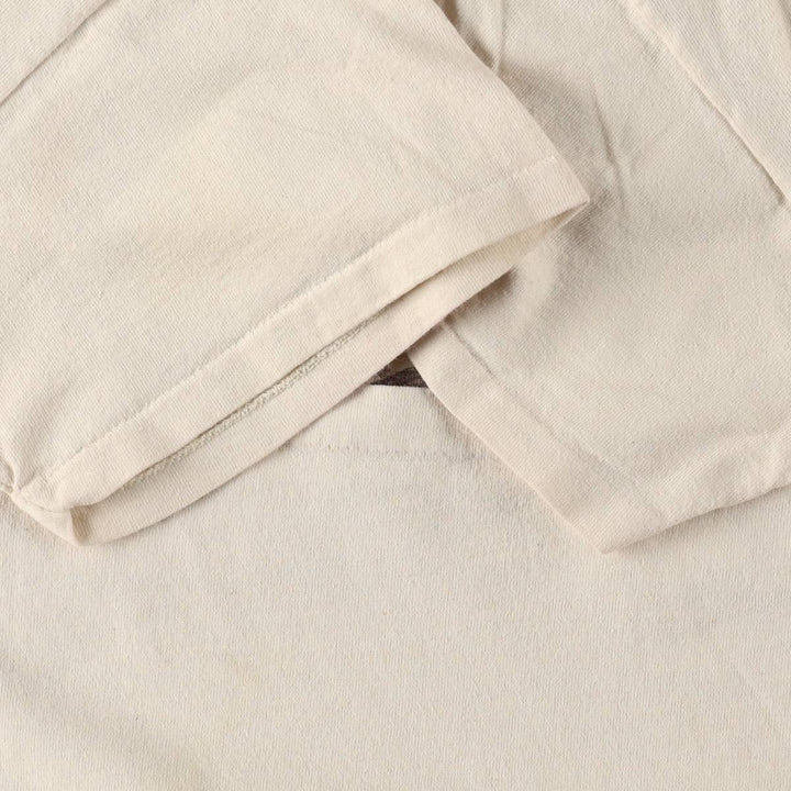 90'S Delta (DELTA) Dog Print T-Shirt, Made in USA, Men's XL (approx.) Vintage cotton Beige type Vintage Second Hand
