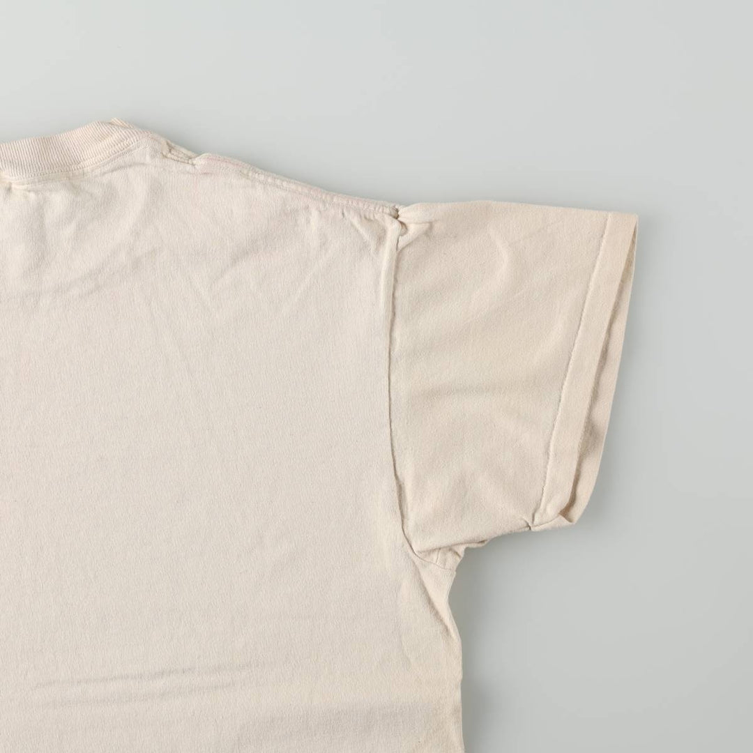 90'S Delta (DELTA) Dog Print T-Shirt, Made in USA, Men's XL (approx.) Vintage cotton Beige type Vintage Second Hand
