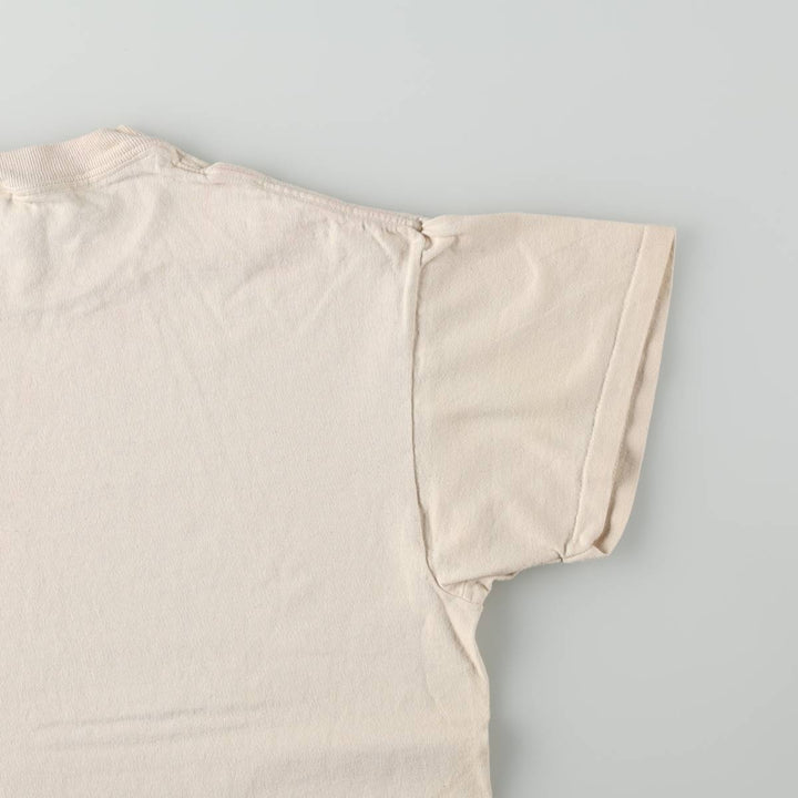 90'S Delta (DELTA) Dog Print T-Shirt, Made in USA, Men's XL (approx.) Vintage cotton Beige type Vintage Second Hand