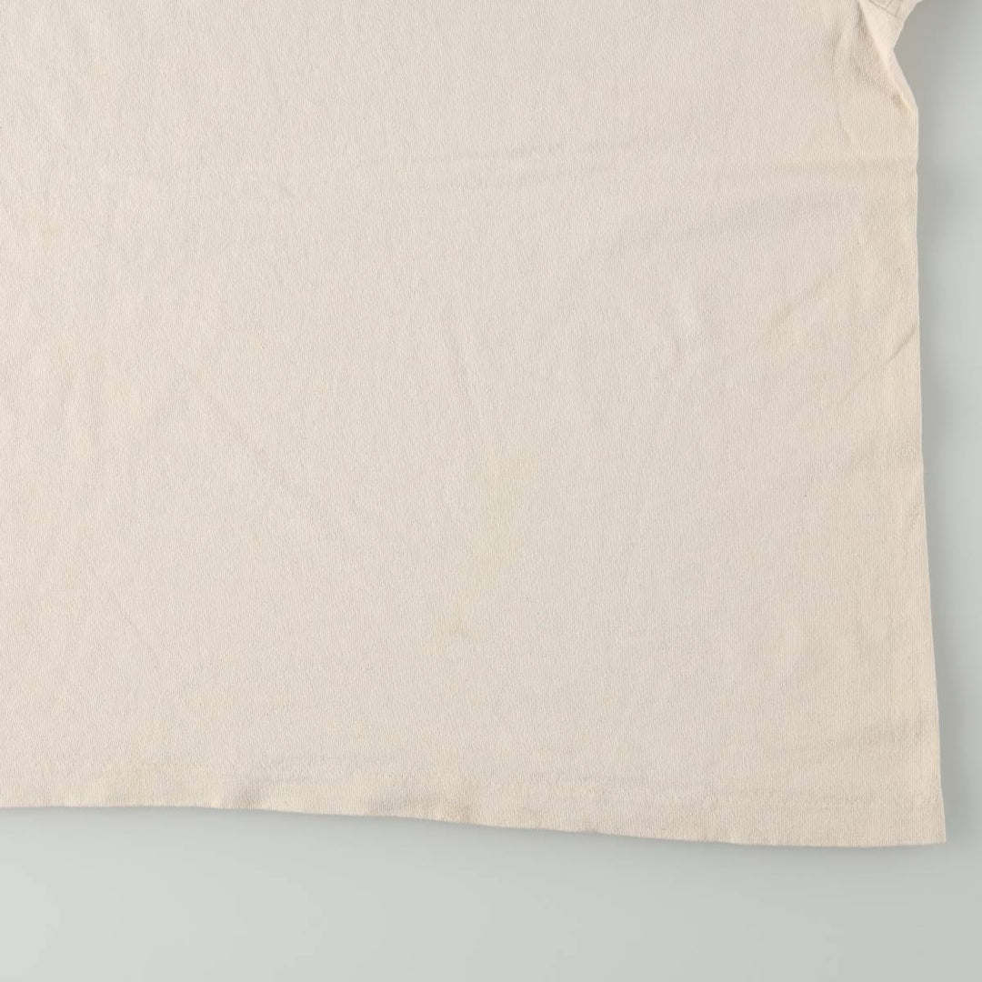 90'S Delta (DELTA) Dog Print T-Shirt, Made in USA, Men's XL (approx.) Vintage cotton Beige type Vintage Second Hand