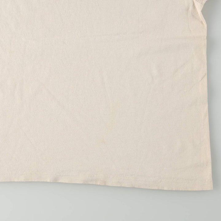 90'S Delta (DELTA) Dog Print T-Shirt, Made in USA, Men's XL (approx.) Vintage cotton Beige type Vintage Second Hand