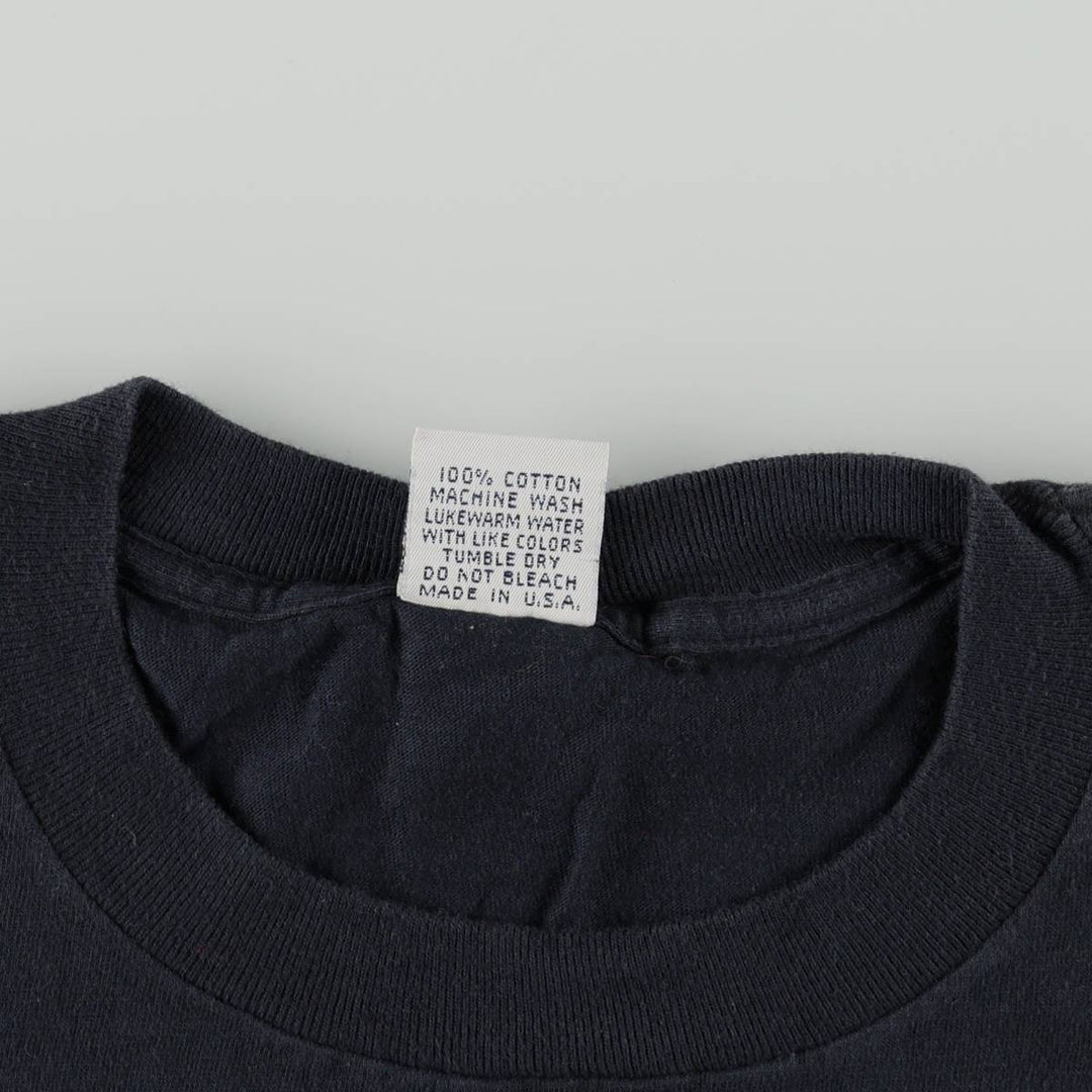 ~90'S HOBIE Print T-Shirt, Made in USA, Men's Size L (Equivalent), Vintage cotton black type Vintage Second Hand