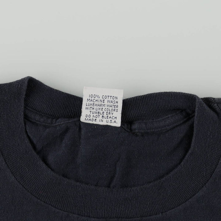 ~90'S HOBIE Print T-Shirt, Made in USA, Men's Size L (Equivalent), Vintage cotton black type Vintage Second Hand