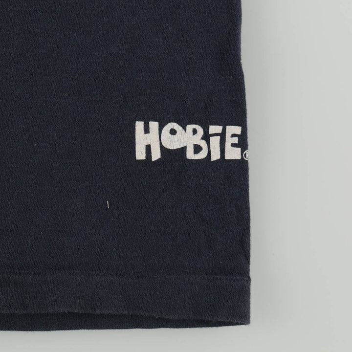 ~90'S HOBIE Print T-Shirt, Made in USA, Men's Size L (Equivalent), Vintage cotton black type Vintage Second Hand
