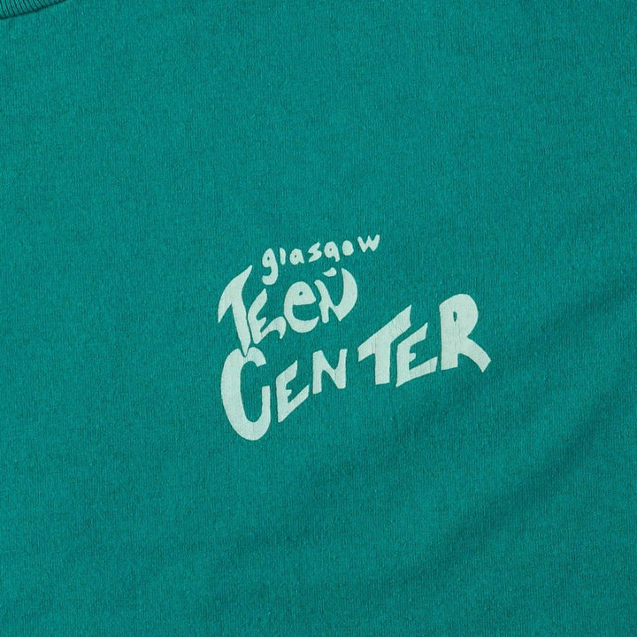 90'S Fruit of the Loom Best Printed T-shirt, Made in USA, Men's L size, Vintage cotton green type Vintage Second Hand