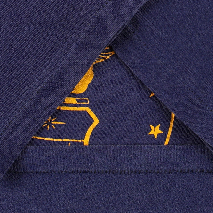 70s-80'S ARTEX Military Print T-Shirt, Made in USA, Men's Size M (Equivalent), Vintage cotton navy blue type Vintage Second Hand
