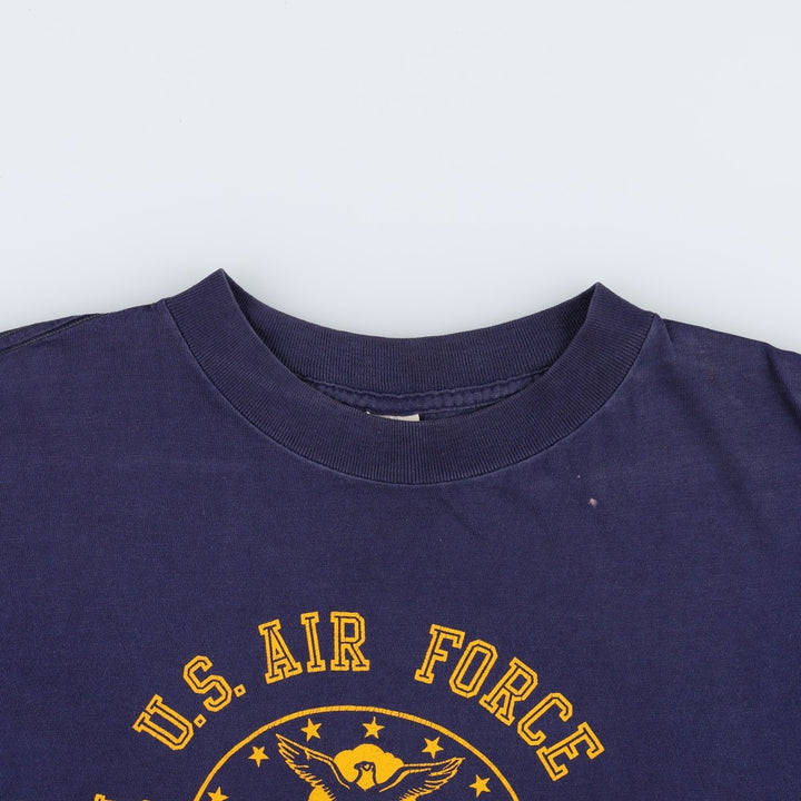 70s-80'S ARTEX Military Print T-Shirt, Made in USA, Men's Size M (Equivalent), Vintage cotton navy blue type Vintage Second Hand