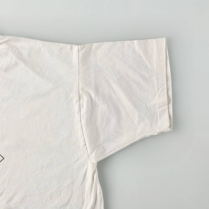 90'S Fruit of the Loom printed T-shirt, made in Jamaica, men's size XL equivalent. cotton white type Vintage Second Hand