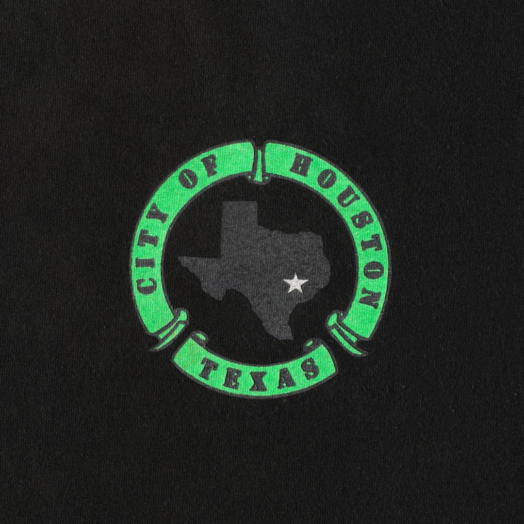90'S Fruit of the Loom souvenir T-shirt, made in USA, men's size XL equivalent, vintage. cotton black type Vintage Second Hand