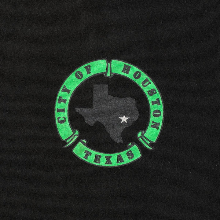 90'S Fruit of the Loom souvenir T-shirt, made in USA, men's size XL equivalent, vintage. cotton black type Vintage Second Hand