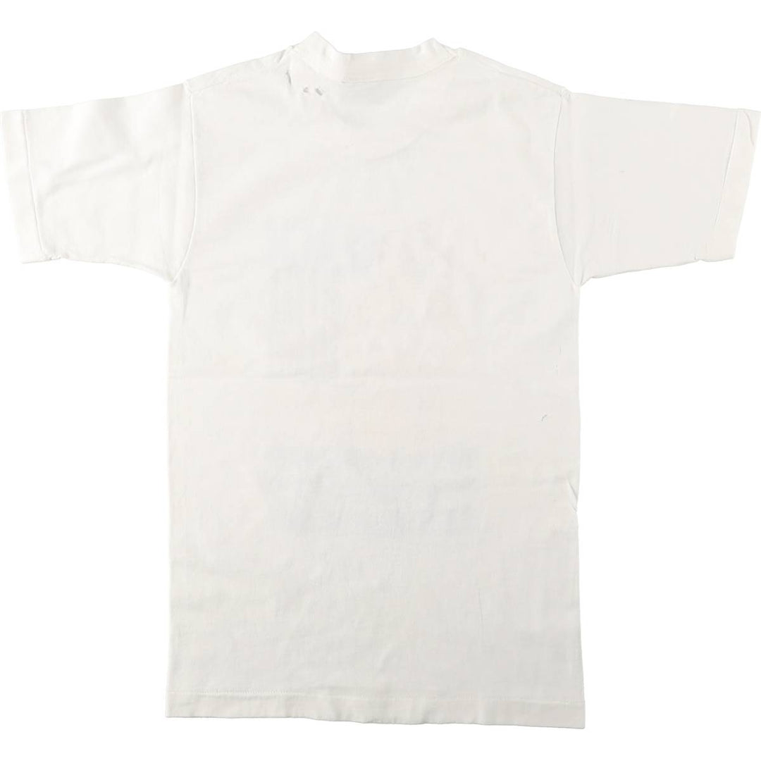 90'S Fruit of the Loom Print T-Shirt, Made in USA, Men's Size S (Equivalent), Vintage cotton white type Vintage Second Hand