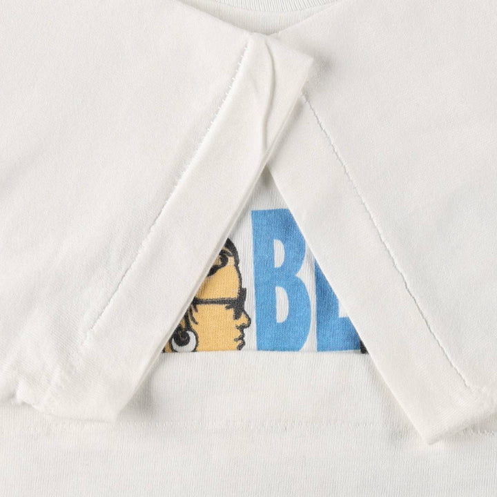 90'S Fruit of the Loom Print T-Shirt, Made in USA, Men's Size S (Equivalent), Vintage cotton white type Vintage Second Hand