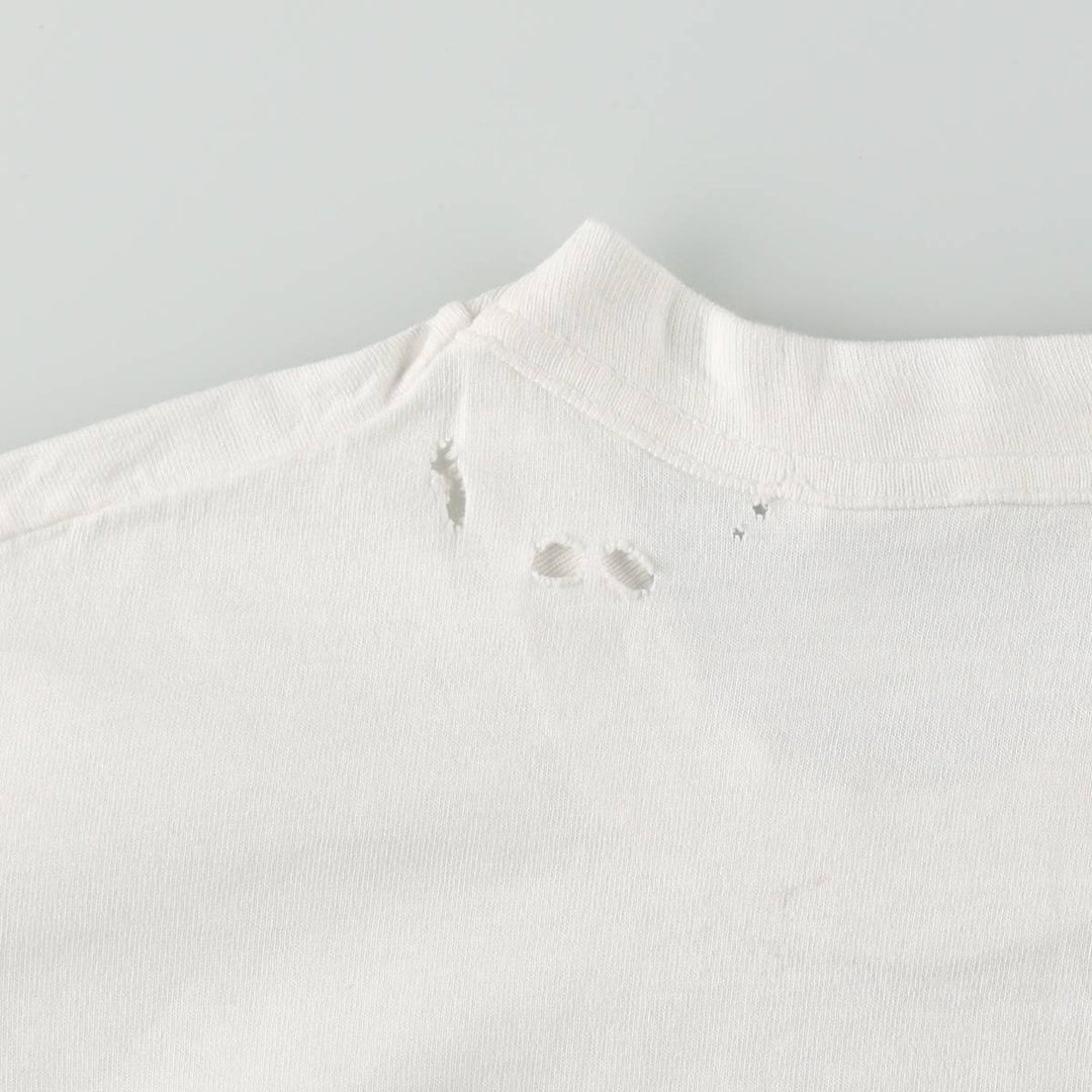 90'S Fruit of the Loom Print T-Shirt, Made in USA, Men's Size S (Equivalent), Vintage cotton white type Vintage Second Hand