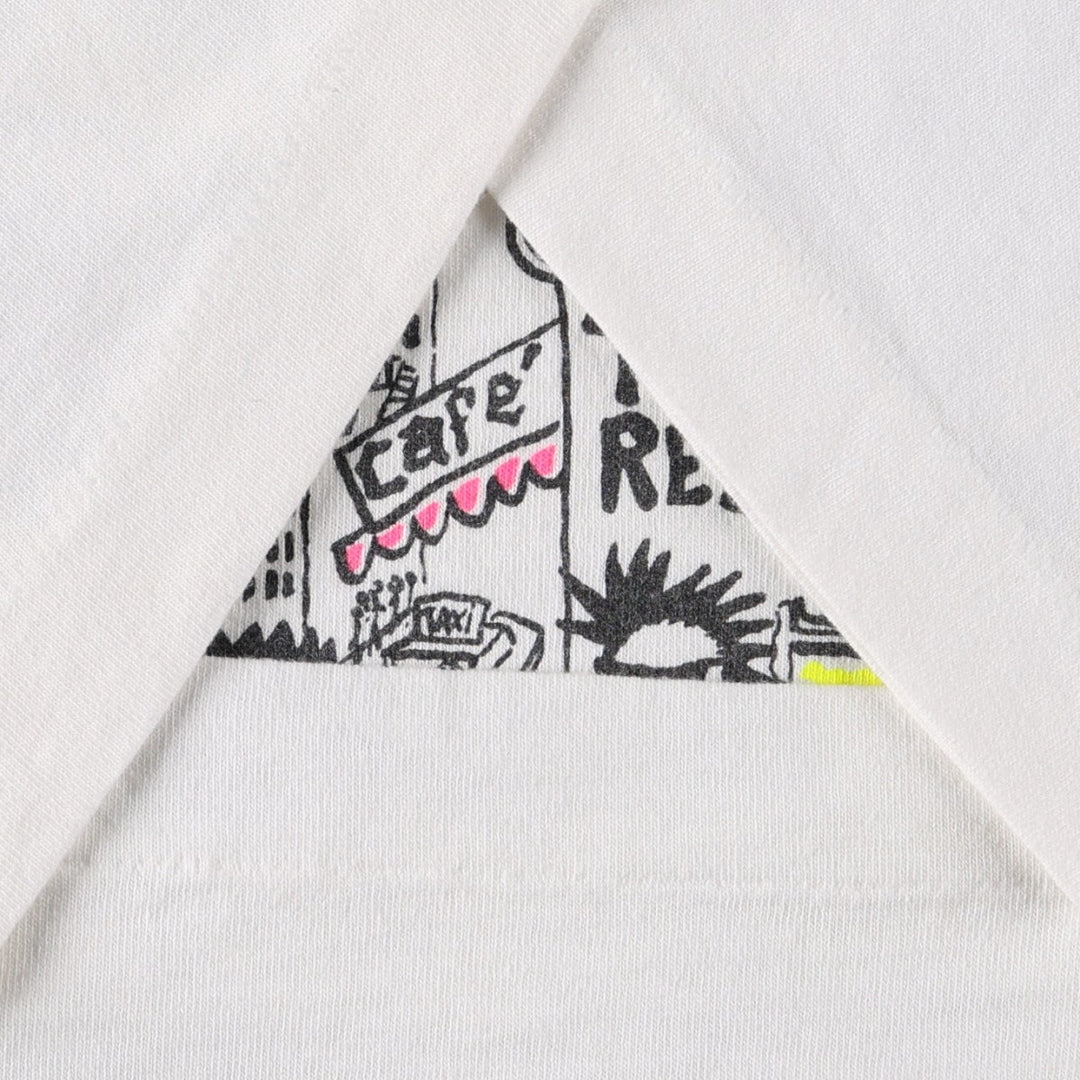 90'S Fruit of the Loom printed T-shirt, made in the USA, men's size L, vintage cotton white type Vintage Second Hand